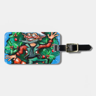 Elf  Wreath Luggage Tag