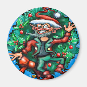 Elf Wreath Magnet