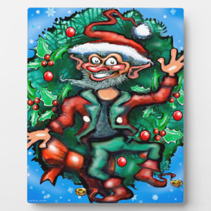 Elf Wreath Plaque