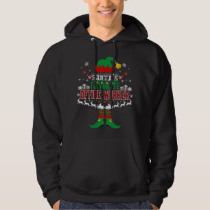 Elf Xmas Gift Santa's Favourite Office Worker Ugly Hoodie