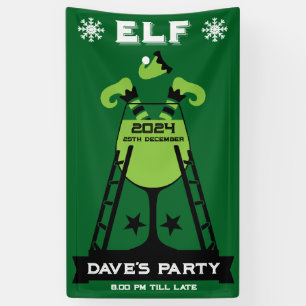 Elf  Xmas Party Banner