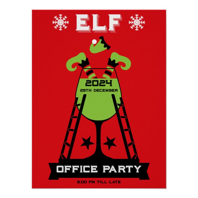 Elf  Xmas Party Poster (Front)