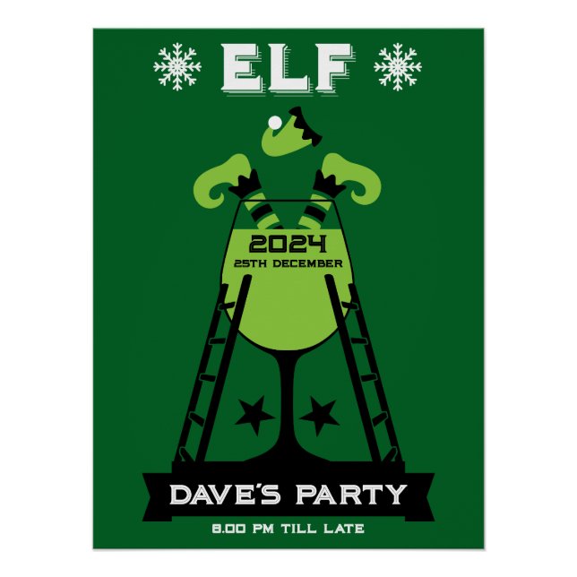 Elf  Xmas Party Poster (Front)