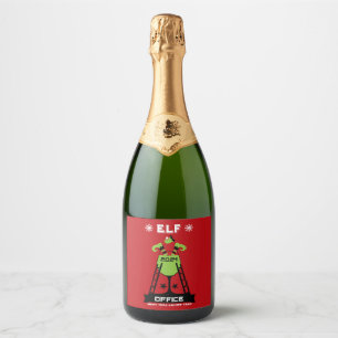 Elf Xmas Party Sparkling Wine Label
