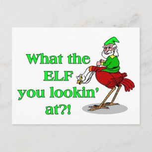 Elf You Lookin At Postcard