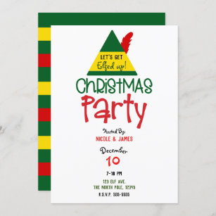 Elfed up Holiday Christmas Elf Party Invitation