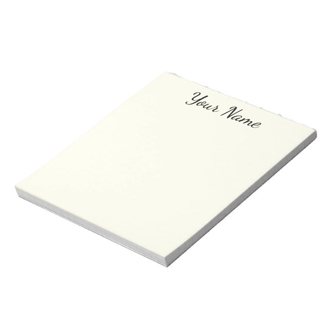Elfenbein personalisiert notepad (Rotated)