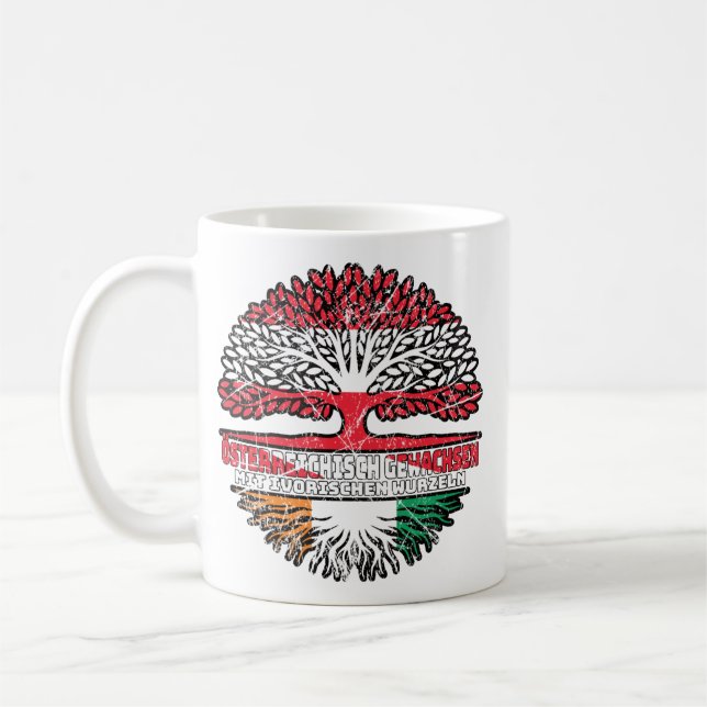 Elfenbeinküste Ivorisch Österreichisch Österreich Coffee Mug (Left)
