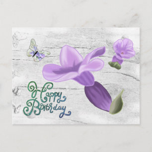 Elfenbrief lavendel postcard