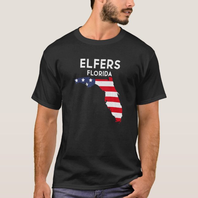 Elfers Florida USA State America Travel Floridian  T-Shirt (Front)