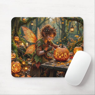 Elfin Pumpkin Carver Halloween Fall Fantasy Mouse Pad
