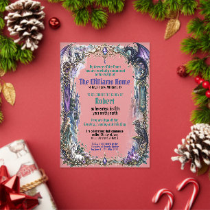 Elfin Royal Fantasy Birthday Card Acrylic Invitations