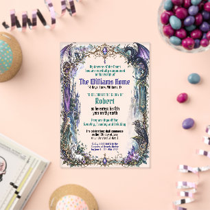Elfin Royal Fantasy Birthday Card Acrylic Invitations