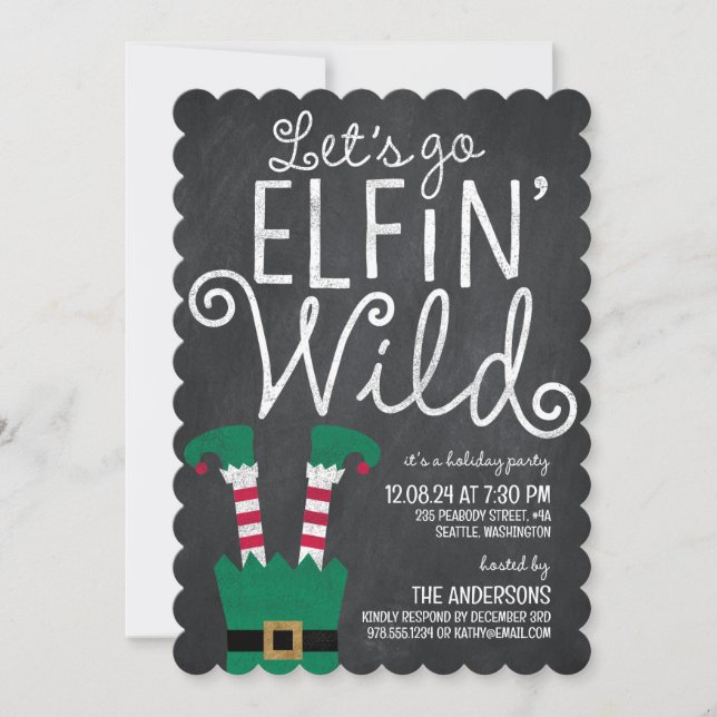 Elfin Wild Party Invitation (Front)