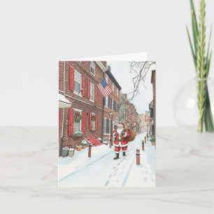 Elfreth's Alley in Philly Christmas Card
