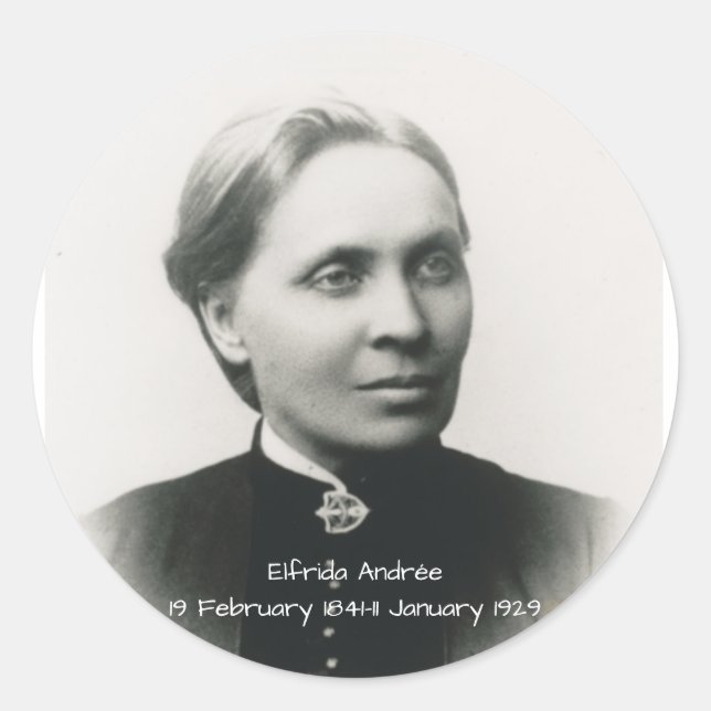 Elfrida Andrée Classic Round Sticker (Front)