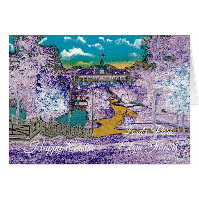 ELGIN ILLINOIS LORDS PARK PAVILION 1920'S Easter (Front Horizontal)