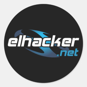 elhacker.net black classic round sticker