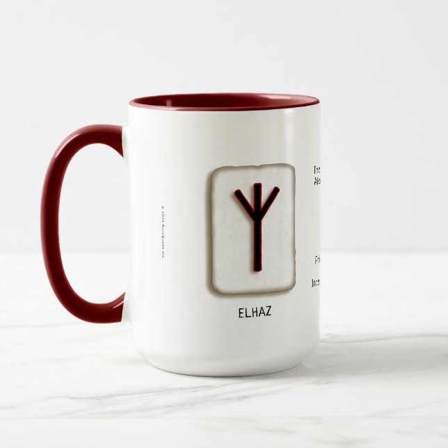 Elhaz RuneStone 15 oz. Mug (Left)