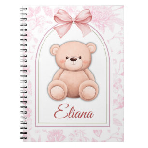 Eliana Custom Pink Teddy Bear Nursery Design Notebook