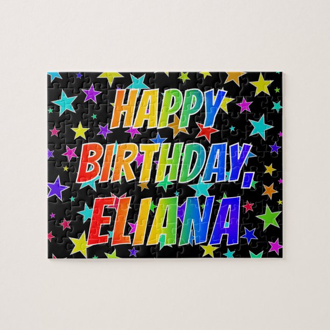"ELIANA" First Name, Fun "HAPPY BIRTHDAY" Jigsaw Puzzle (Horizontal)