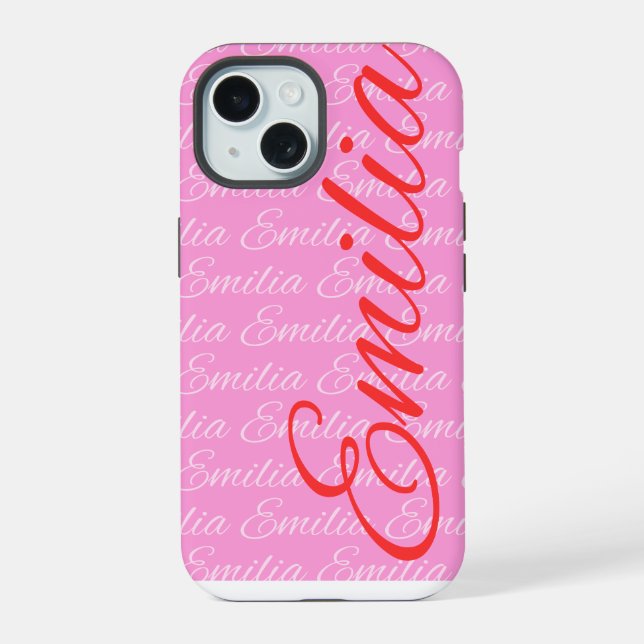 Eliana Repeating Name Pattern  iPhone 15 Case (Back)