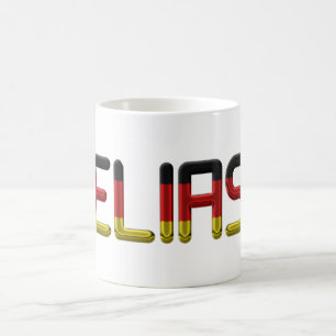 Elias German Flag Name Germany Typography Coffee Mug