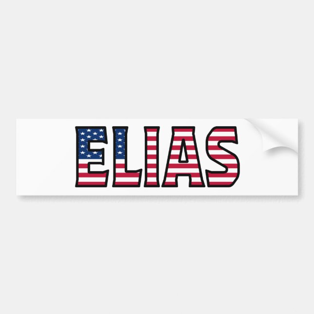 Elias Name First Name USA Decal Sticker Car (Front)