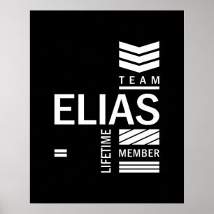 Elias Personalised Name Birthday Gift Poster