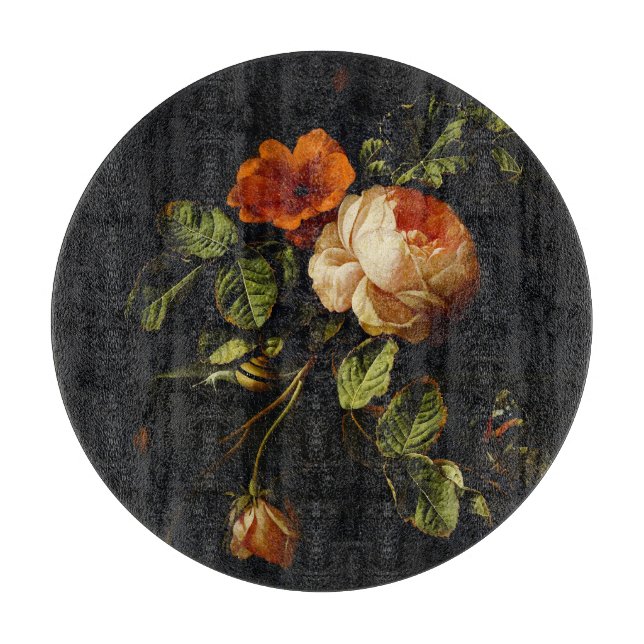 Elias van den Broeck, Still Life with Roses Cutting Board (Front)