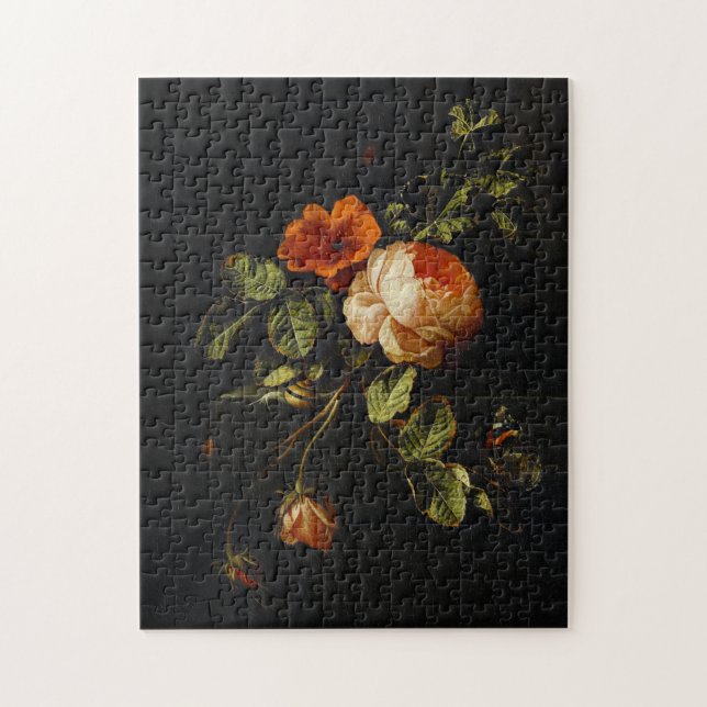 Elias van den Broeck, Still Life with Roses Jigsaw Puzzle (Vertical)