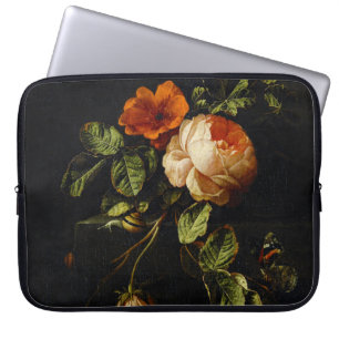 Elias van den Broeck, Still Life with Roses Laptop Sleeve