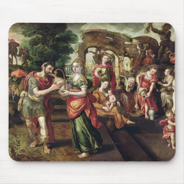 Eliezer and Rebecca at the Well, 1562 Mouse Pad (Front)