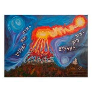 Elijah and the Prophets of Baal on Mount Carmel Poster