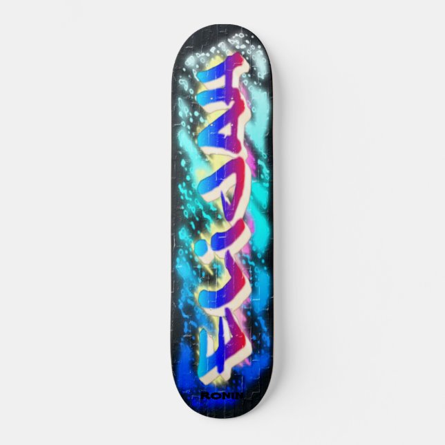 ELIJAH Customised Graffiti Skateboard (Front)
