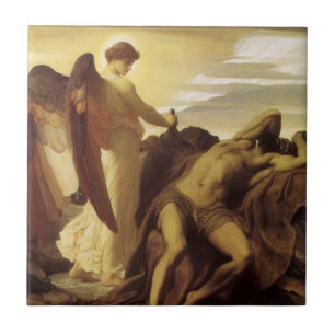 Elijah in Wilderness by Lord Frederic Leighton Ceramic Tile
