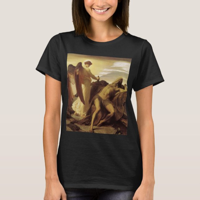 Elijah in Wilderness by Lord Frederic Leighton T-Shirt (Front)