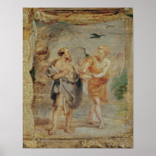 Elijah Receiving Bread and Water from an Angel Poster