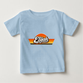 Elijah Retro Sunset Name Design Baby T-Shirt