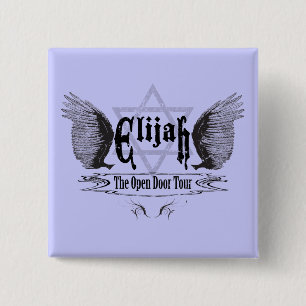 Elijah the open door tour 15 cm square badge