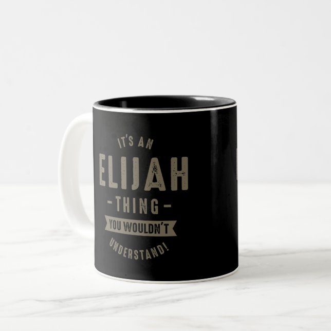 Elijah Thing Two-Tone Coffee Mug (Front Left)