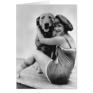 Elinor Field with "Keystone Teddy" the Wonder Dog