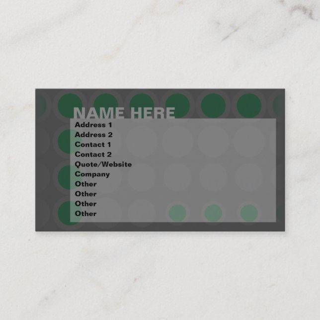 elipses : green : business card (Front)