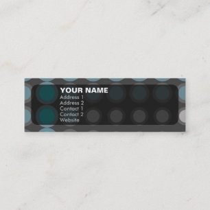 elipses : neon blue : mini business card
