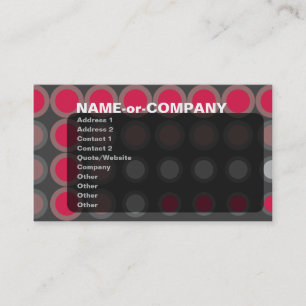 elipses : neon red : business card