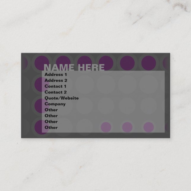 elipses : purples : business card (Front)