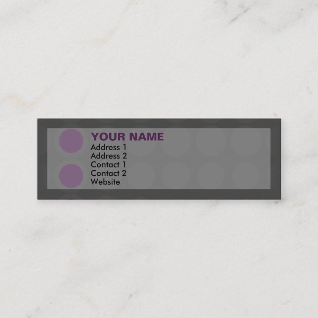 elipses : purples : mini business card (Front)