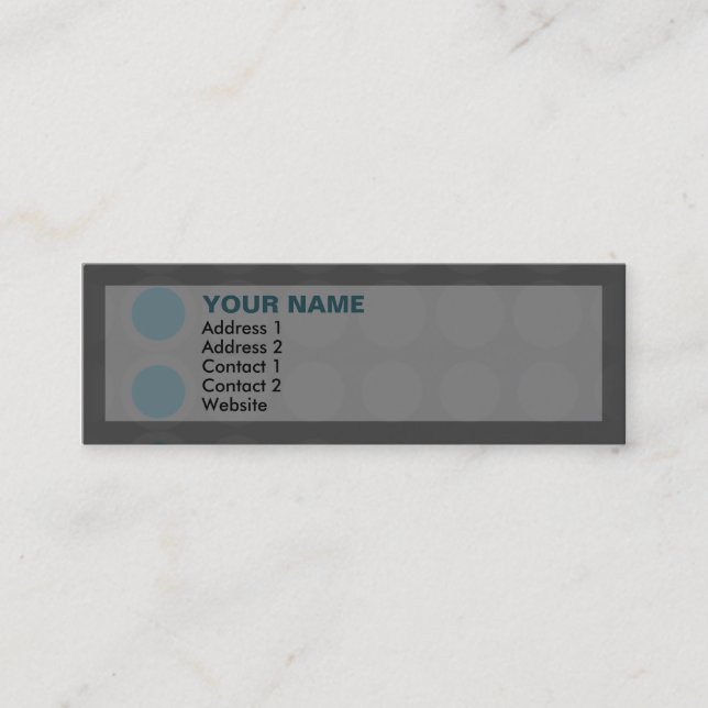 elipses : teals : mini business card (Front)
