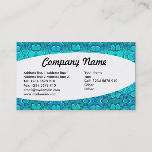 Eliptical - Aqua Blue Fest Business Card