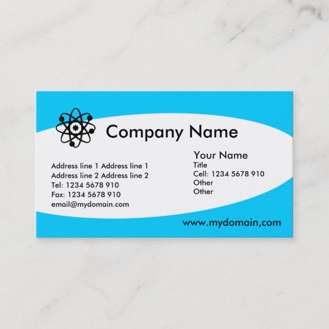 Eliptical - Light Blue Business Card (Front)